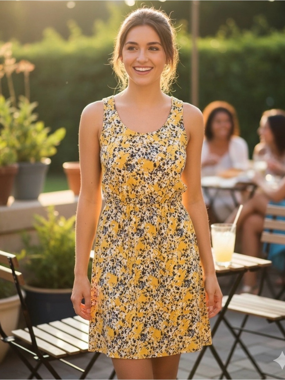Kaileigh StitchFix Yellow Summer Floral Dress